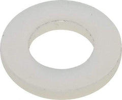 Made in USA - #12 Screw, Grade 6/6 Nylon Standard Flat Washer - 0.252" ID x 0.472" OD, 0.062" Thick, Plain Finish - Exact Tool & Supply