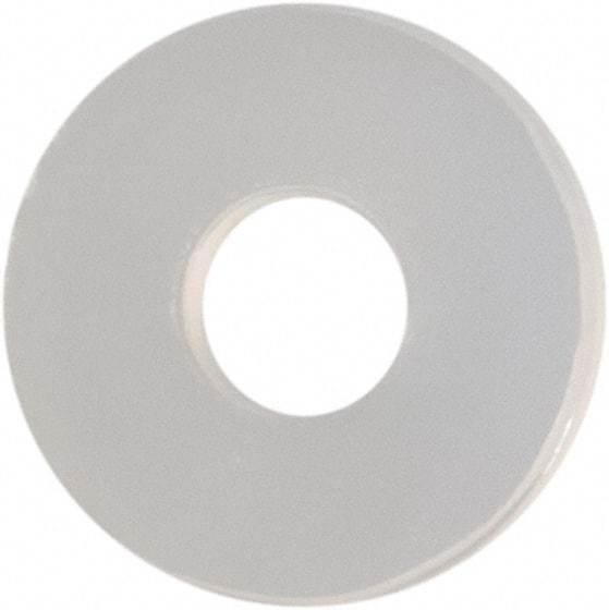 Made in USA - #0 Screw, Grade 6/6 Nylon Standard Flat Washer - 0.068" ID x 0.188" OD, 0.025" Thick, Plain Finish - Exact Tool & Supply