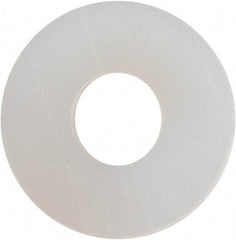 Made in USA - #3 Screw, Grade 6/6 Nylon Standard Flat Washer - 0.109" ID x 0.312" OD, 0.031" Thick, Plain Finish - Exact Tool & Supply
