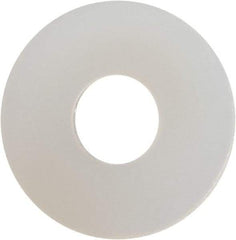 Made in USA - #6 Screw, Grade 6/6 Nylon Standard Flat Washer - 0.156" ID x 0.438" OD, 0.04" Thick, Plain Finish - Exact Tool & Supply