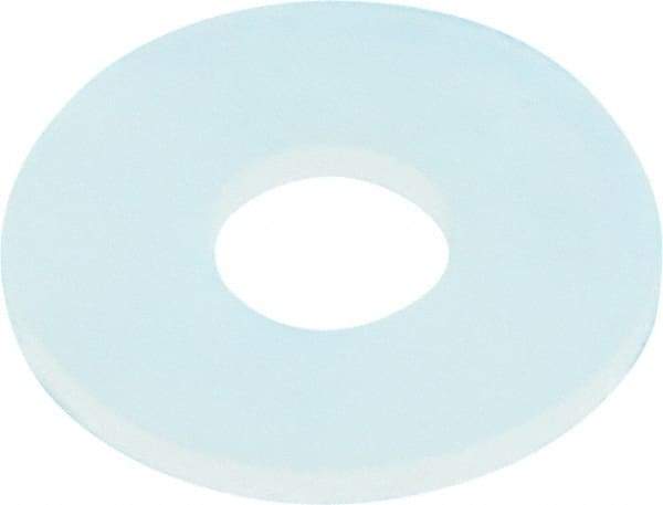Made in USA - #10 Screw, Grade 6/6 Nylon Standard Flat Washer - 0.203" ID x 0.562" OD, 0.04" Thick, Plain Finish - Exact Tool & Supply