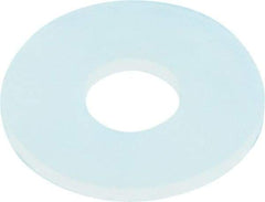 Made in USA - #10 Screw, Grade 6/6 Nylon Standard Flat Washer - 0.203" ID x 0.562" OD, 0.04" Thick, Plain Finish - Exact Tool & Supply