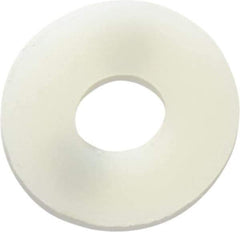 Made in USA - 1/4" Screw, Grade 6/6 Nylon Standard Flat Washer - 0.281" ID x 0.734" OD, 0.062" Thick, Plain Finish - Exact Tool & Supply