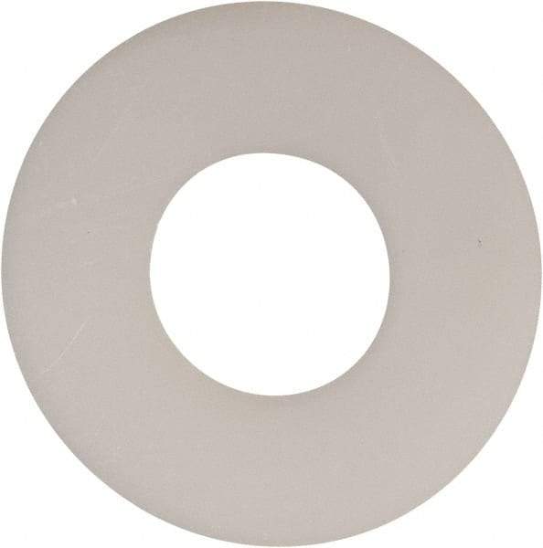 Made in USA - 7/16" Screw, Grade 6/6 Nylon Standard Flat Washer - 0.469" ID x 1-1/8" OD, 0.062" Thick, Plain Finish - Exact Tool & Supply