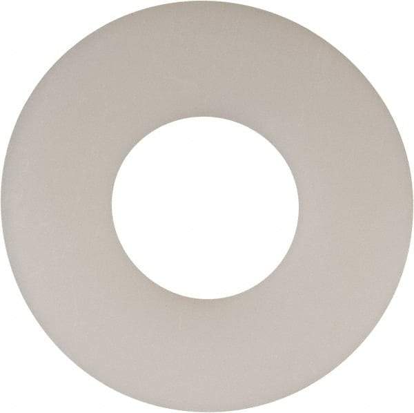 Made in USA - 9/16" Screw, Grade 6/6 Nylon Standard Flat Washer - 0.594" ID x 1.469" OD, 0.1" Thick, Plain Finish - Exact Tool & Supply
