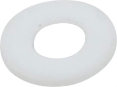 Made in USA - #4 Screw, PTFE Standard Flat Washer - 0.116" ID x 1/4" OD, 0.031" Thick, Plain Finish - Exact Tool & Supply