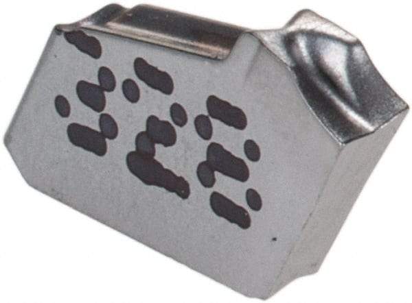 Iscar - GFR JS IC328 Grade, 0.063" Cutting Width, Carbide Cutoff Insert - 6° Right Hand Lead Angle, 0.0008" Cnr Rad, TiCN Coated, Single End - Exact Tool & Supply