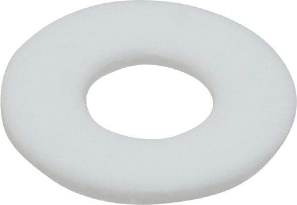 Made in USA - 3/8" Screw, PTFE Standard Flat Washer - 0.39" ID x 7/8" OD, 0.062" Thick, Plain Finish - Exact Tool & Supply