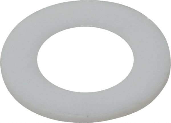 Made in USA - 1/4" Screw, PTFE Standard Flat Washer - 0.281" ID x 1/2" OD, 0.031" Thick, Plain Finish - Exact Tool & Supply