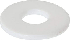Made in USA - 1/4" Screw, PTFE Standard Flat Washer - 0.281" ID x 0.735" OD, 0.062" Thick, Plain Finish - Exact Tool & Supply
