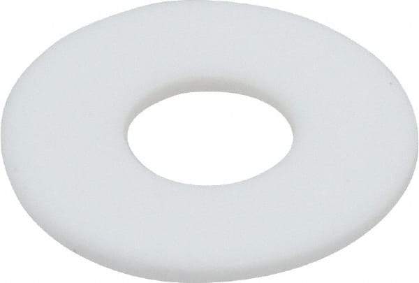 Made in USA - 3/8" Screw, PTFE Standard Flat Washer - 0.406" ID x 1" OD, 0.062" Thick, Plain Finish - Exact Tool & Supply