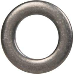 Made in USA - 0.09" Thick, 0.38" Inside x 5/8" OD, Round Shim - 5/16" Screw, Uncoated 302/304 Stainless Steel - Exact Tool & Supply
