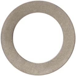 Made in USA - 0.01" Thick, 0.505" Inside x 3/4" OD, Round Shim - 7/16" Screw, Uncoated 302/304 Stainless Steel - Exact Tool & Supply