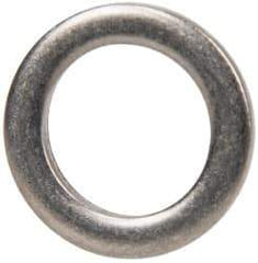 Made in USA - 0.09" Thick, 0.505" Inside x 3/4" OD, Round Shim - 7/16" Screw, Uncoated 302/304 Stainless Steel - Exact Tool & Supply