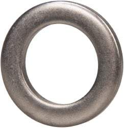 Made in USA - 1/8" Thick, 0.63" Inside x 1" OD, Round Shim - 9/16" Screw, Uncoated 302/304 Stainless Steel - Exact Tool & Supply