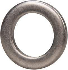 Made in USA - 1/8" Thick, 0.63" Inside x 1" OD, Round Shim - 9/16" Screw, Uncoated 302/304 Stainless Steel - Exact Tool & Supply
