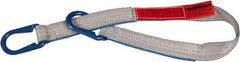 Lift-All - 6' Long x 2" Wide, 3,200 Lb Vertical Capacity, 1 Ply, Nylon Web Sling - 2,500 Lb Choker Capacity, Gray - Exact Tool & Supply
