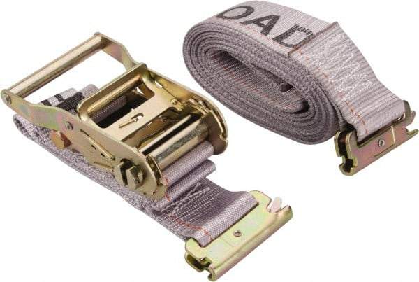 Lift-All - 16' Long x 2" Wide, 1,000 Lb Basket Capacity, 3,000 Lb Vertical Capacity, Polyester Web Sling - Gray - Exact Tool & Supply