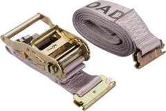Lift-All - 16' Long x 2" Wide, 1,000 Lb Basket Capacity, 3,000 Lb Vertical Capacity, Polyester Web Sling - Gray - Exact Tool & Supply