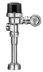 Sloan Valve Co. - 1-1/4" Spud Coupling, 3/4" Pipe, Urinal Automatic Flush Valve - Handle Opening, 1 Gal per Flush, Plastic Cover, Powered by 4 AA Batteries - Exact Tool & Supply