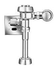 Sloan Valve Co. - 1-1/4" Spud Coupling, 3/4" Pipe, Urinal Automatic Flush Valve - Handle Opening, 3.5 Gal per Flush, Metal Cover, Powered by Electrical Line with 24 Volt Step Down Transformer - Exact Tool & Supply