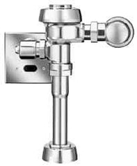 Sloan Valve Co. - 1-1/4" Spud Coupling, 3/4" Pipe, Urinal Automatic Flush Valve - Handle Opening, 1 Gal per Flush, Metal Cover, Powered by Electrical Line with 24 Volt Step Down Transformer - Exact Tool & Supply
