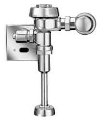 Sloan Valve Co. - 3/4" Spud Coupling, 3/4" Pipe, Urinal Automatic Flush Valve - Handle Opening, 1 Gal per Flush, Metal Cover, Powered by Electrical Line with 24 Volt Step Down Transformer - Exact Tool & Supply