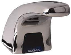 Sloan Valve Co. - Chrome Single Hole Pedestal Electronic & Sensor Faucet without Mixer - Powered by 6 VAC, Standard Spout - Exact Tool & Supply