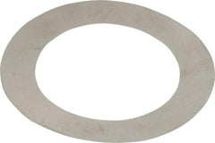 Made in USA - 0.001" Thick, 0.755" Inside x 1-1/8" OD, Round Shim - 5/8" Screw, Uncoated 302/304 Stainless Steel - Exact Tool & Supply