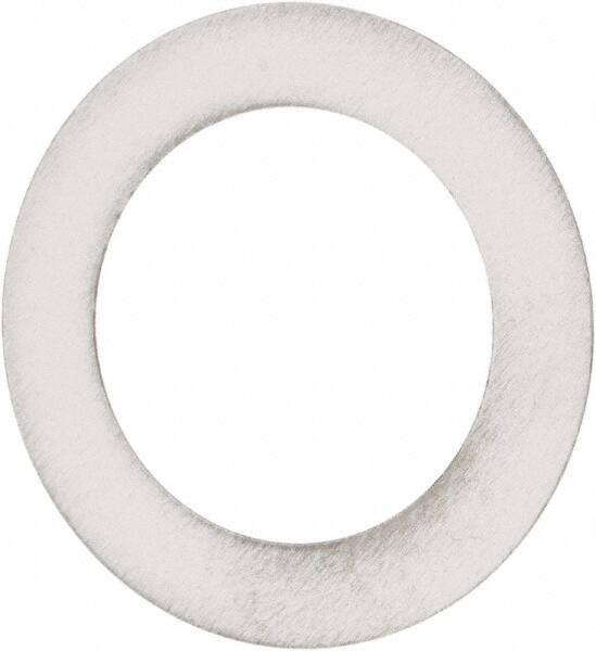 Made in USA - 0.012" Thick, 0.755" Inside x 1-1/8" OD, Round Shim - 5/8" Screw, Uncoated 302/304 Stainless Steel - Exact Tool & Supply