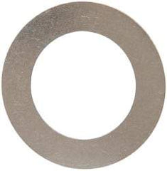 Made in USA - 0.01" Thick, 7/8" Inside x 1-3/8" OD, Round Shim - 3/4" Screw, Uncoated 302/304 Stainless Steel - Exact Tool & Supply