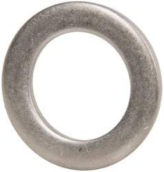 Made in USA - 1/8" Thick, 7/8" Inside x 1-3/8" OD, Round Shim - 3/4" Screw, Uncoated 302/304 Stainless Steel - Exact Tool & Supply