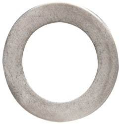 Made in USA - 0.03" Thick, 7/8" Inside x 1-3/8" OD, Round Shim - 3/4" Screw, Uncoated 302/304 Stainless Steel - Exact Tool & Supply