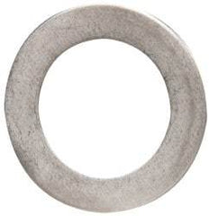 Made in USA - 0.03" Thick, 7/8" Inside x 1-3/8" OD, Round Shim - 3/4" Screw, Uncoated 302/304 Stainless Steel - Exact Tool & Supply