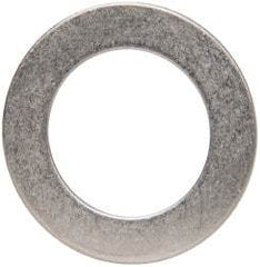 Made in USA - 0.048" Thick, 7/8" Inside x 1-3/8" OD, Round Shim - 3/4" Screw, Uncoated 302/304 Stainless Steel - Exact Tool & Supply