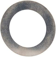 Made in USA - 0.01" Thick, 1" Inside x 1-1/2" OD, Round Shim - 7/8" Screw, Uncoated 302/304 Stainless Steel - Exact Tool & Supply