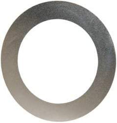 Made in USA - 0.002" Thick, 1-1/8" Inside x 1-5/8" OD, Round Shim - Uncoated 302/304 Stainless Steel - Exact Tool & Supply