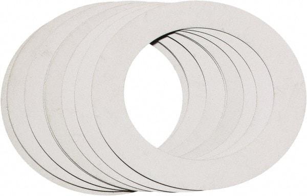 Made in USA - 0.003" Thick, 1-1/8" Inside x 1-5/8" OD, Round Shim - Uncoated 302/304 Stainless Steel - Exact Tool & Supply
