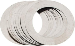 Made in USA - 0.006" Thick, 1-1/8" Inside x 1-5/8" OD, Round Shim - Uncoated 302/304 Stainless Steel - Exact Tool & Supply