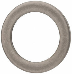 Made in USA - 0.09" Thick, 1-1/8" Inside x 1-5/8" OD, Round Shim - Uncoated 302/304 Stainless Steel - Exact Tool & Supply
