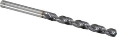 OSG - 5.69976mm 120° Vanadium High Speed Steel Jobber Drill - TiCN Finish, Right Hand Cut, Spiral Flute, Straight Shank, 93mm OAL, Standard Point - Exact Tool & Supply