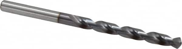 Jobber Length Drill Bit: 0.2323″ Dia, 120 °, Vanadium High Speed Steel TiCN Finish, Right Hand Cut, Spiral Flute, Straight-Cylindrical Shank