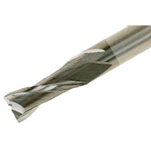 Iscar - 5/8", 1" LOC, 5/8" Shank Diam, 3-1/2" OAL, 2 Flute, Solid Carbide Square End Mill - Single End, TiAlN Finish, Spiral Flute, 30° Helix, Centercutting, Right Hand Cut, Right Hand Flute - Exact Tool & Supply