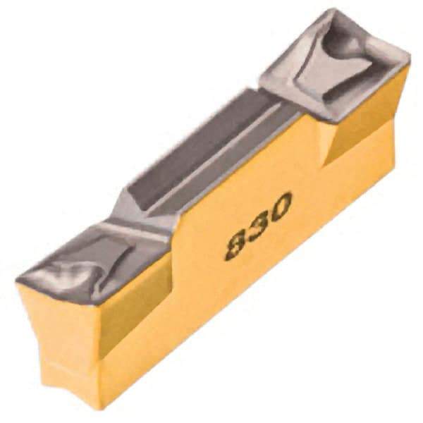 Iscar - 3003HFPL Grade IC806, 3mm Cutting Width Carbide Grooving Insert - 1.5mm Max Depth of Cut, Left Hand, 0.3mm Corner Radius, AlTiN Finish - Exact Tool & Supply
