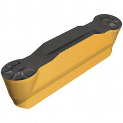 Iscar - 4020GRIP Grade IC418, 4mm Cutting Width Carbide Grooving Insert - 2mm Max Depth of Cut, Neutral, 2mm Corner Radius, TiCN/TiC/Al2O3 Finish - Exact Tool & Supply
