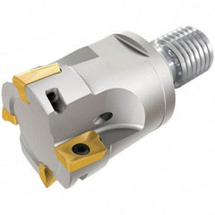 Iscar - 20mm Cut Diam, 10mm Max Depth of Cut, Indexable Square Shoulder End Mill - M10 Modular Connection, 90° Lead Angle, Through Coolant, Series FlexFit, Heli2000 - Exact Tool & Supply