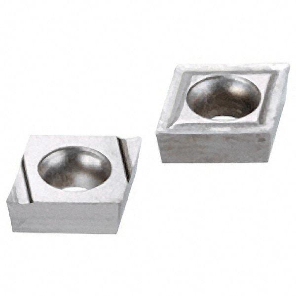 Iscar - CCGT2-0 Grade IC20 Carbide Turning Insert - Uncoated, 80° Diamond, 1/4" Inscr Circle, 3/32" Thick, 0.0079" Corner Radius - Exact Tool & Supply