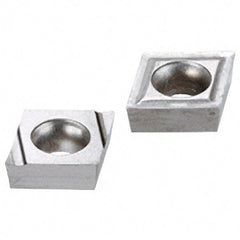 Iscar - CCGT2-0 Grade IC20 Carbide Turning Insert - Uncoated, 80° Diamond, 1/4" Inscr Circle, 3/32" Thick, 0.0079" Corner Radius - Exact Tool & Supply