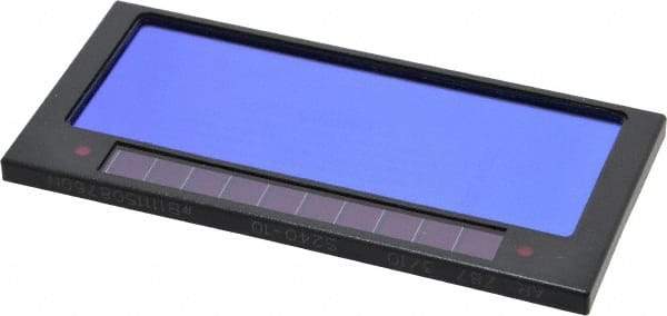 ArcOne - 4-1/4" Wide x 2" High, Lens Shade 10, Auto-Darkening Lens - 0.2" Thick, Green, Horizontal Mount - Exact Tool & Supply