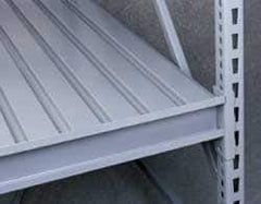 Tennsco - 60" Wide, 9/16" High, Open Shelving Corrugated Steel Decking - Steel, 36" Deep, Use with Tennsco Bulk Storage Rack - Exact Tool & Supply
